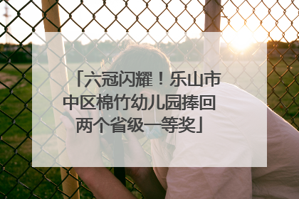 六冠闪耀！乐山市中区棉竹幼儿园捧回两个省级一等奖