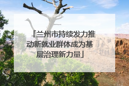 兰州市持续发力推动新就业群体成为基层治理新力量