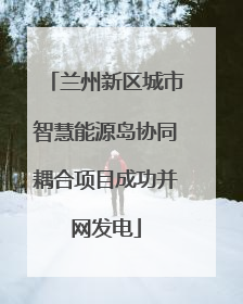 兰州新区城市智慧能源岛协同耦合项目成功并网发电