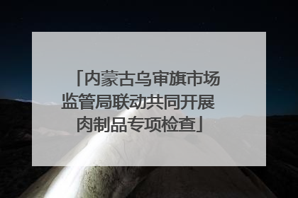 内蒙古乌审旗市场监管局联动共同开展肉制品专项检查