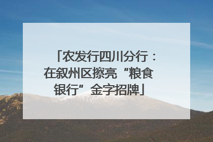 农发行四川分行：在叙州区擦亮“粮食银行”金字招牌