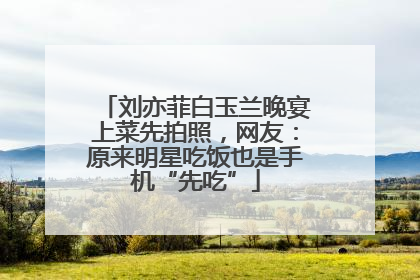 刘亦菲白玉兰晚宴上菜先拍照，网友：原来明星吃饭也是手机“先吃”