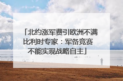 北约涨军费引欧洲不满 比利时专家：军备竞赛不能实现战略自主
