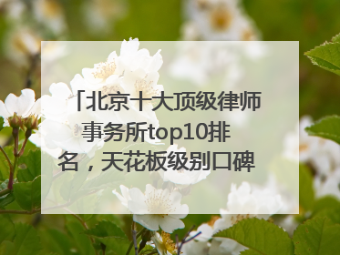北京十大顶级律师事务所top10排名，天花板级别口碑超高胜诉率