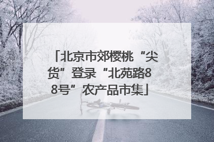 北京市郊樱桃“尖货”登录“北苑路88号”农产品市集
