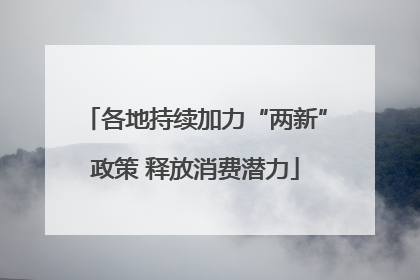 各地持续加力“两新”政策 释放消费潜力