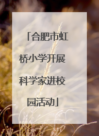 合肥市虹桥小学开展科学家进校园活动
