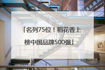 名列75位！稻花香上榜中国品牌500强