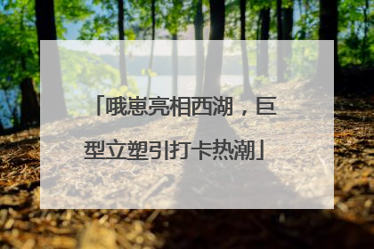 哦崽亮相西湖，巨型立塑引打卡热潮