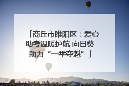 商丘市睢阳区：爱心助考温暖护航 向日葵助力“一举夺魁”