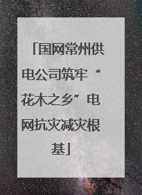 国网常州供电公司筑牢“花木之乡”电网抗灾减灾根基