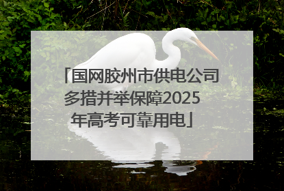 国网胶州市供电公司多措并举保障2025年高考可靠用电