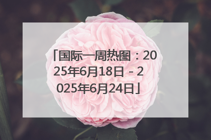 国际一周热图：2025年6月18日－2025年6月24日