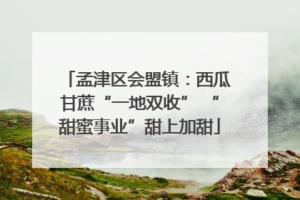 孟津区会盟镇：西瓜甘蔗“一地双收” “甜蜜事业”甜上加甜