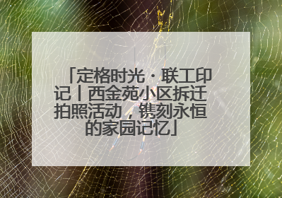 定格时光・联工印记丨西金苑小区拆迁拍照活动，镌刻永恒的家园记忆