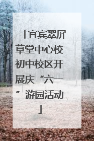宜宾翠屏草堂中心校初中校区开展庆“六一”游园活动