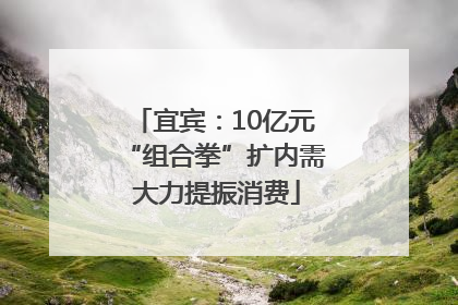 宜宾：10亿元“组合拳”扩内需 大力提振消费