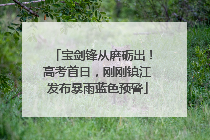 宝剑锋从磨砺出！高考首日，刚刚镇江发布暴雨蓝色预警