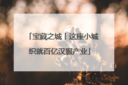 宝藏之城丨这座小城织就百亿汉服产业