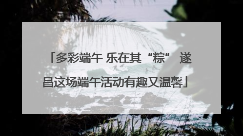 多彩端午 乐在其“粽” 遂昌这场端午活动有趣又温馨