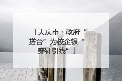 大庆市：政府“搭台”为校企银“穿针引线”
