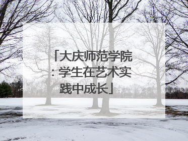 大庆师范学院：学生在艺术实践中成长