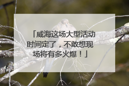 威海这场大型活动时间定了，不敢想现场将有多火爆！