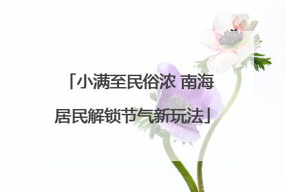小满至民俗浓 南海居民解锁节气新玩法