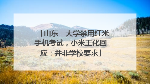 山东一大学禁用红米手机考试，小米王化回应：并非学校要求
