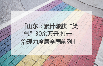 山东：累计缴获“笑气”30余万升 打击治理力度居全国前列