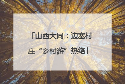 山西大同：边塞村庄“乡村游”热络