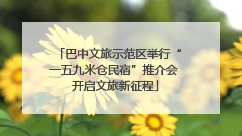 巴中文旅示范区举行“一五九米仓民宿”推介会 开启文旅新征程