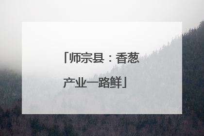 师宗县：香葱产业一路鲜