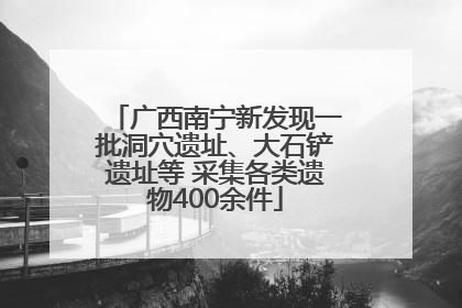 广西南宁新发现一批洞穴遗址、大石铲遗址等 采集各类遗物400余件