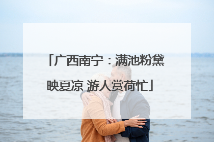 广西南宁：满池粉黛映夏凉 游人赏荷忙