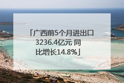 广西前5个月进出口3236.4亿元 同比增长14.8%