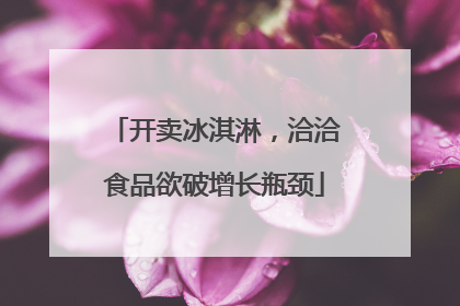 开卖冰淇淋，洽洽食品欲破增长瓶颈