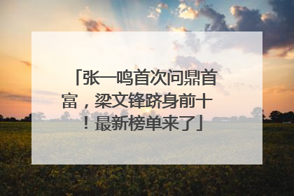 张一鸣首次问鼎首富，梁文锋跻身前十！最新榜单来了