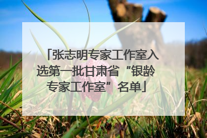 张志明专家工作室入选第一批甘肃省“银龄专家工作室”名单