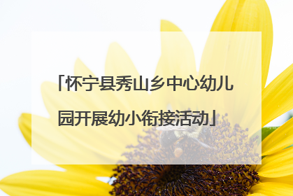 怀宁县秀山乡中心幼儿园开展幼小衔接活动