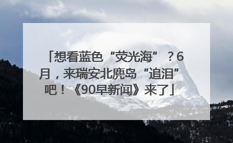 想看蓝色“荧光海”？6月，来瑞安北麂岛“追泪”吧！《90早新闻》来了