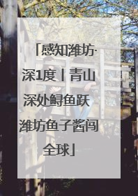 感知潍坊·深1度丨青山深处鲟鱼跃 潍坊鱼子酱闯全球