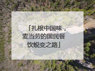 扎根中国味，麦当劳的国民餐饮蜕变之路