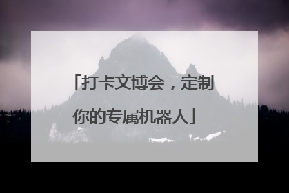 打卡文博会，定制你的专属机器人