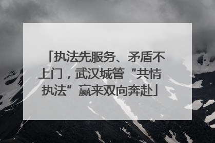 执法先服务、矛盾不上门，武汉城管“共情执法”赢来双向奔赴
