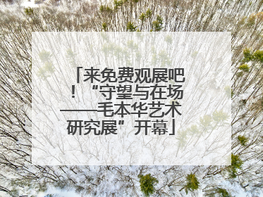来免费观展吧！“守望与在场——毛本华艺术研究展”开幕