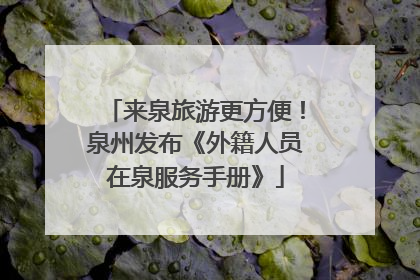 来泉旅游更方便！泉州发布《外籍人员在泉服务手册》