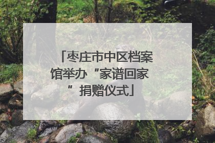 枣庄市中区档案馆举办“家谱回家”捐赠仪式