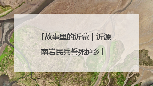 故事里的沂蒙｜沂源南岩民兵誓死护乡