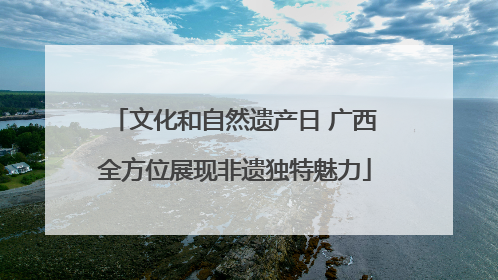 文化和自然遗产日 广西全方位展现非遗独特魅力
